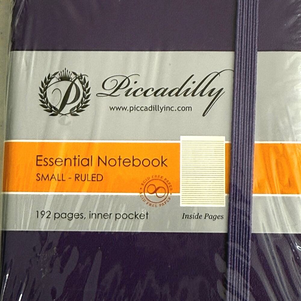 NEW Piccadilly SMALL ESSENTIAL NOTEBOOK PURPLE Ruled 192 pages - Picture 2 of 4